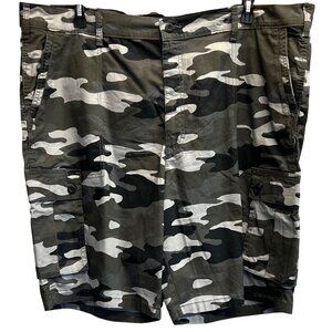 Lee Mens Black Camouflage Cargo Shorts Size 44 Cotton Spandex Blend
